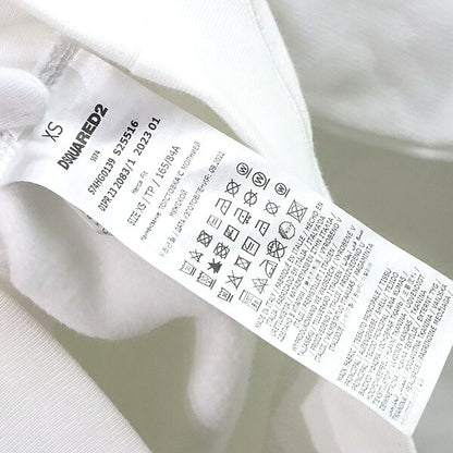 DSQUARED D2 Zip Herca Sleeve Logo Hoodie White Size XS