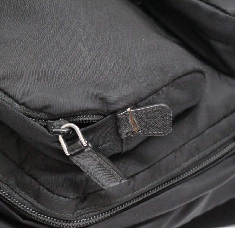 PRADA Triangle Logo Nylon Shoulder Bag Black Size ONE SIZE