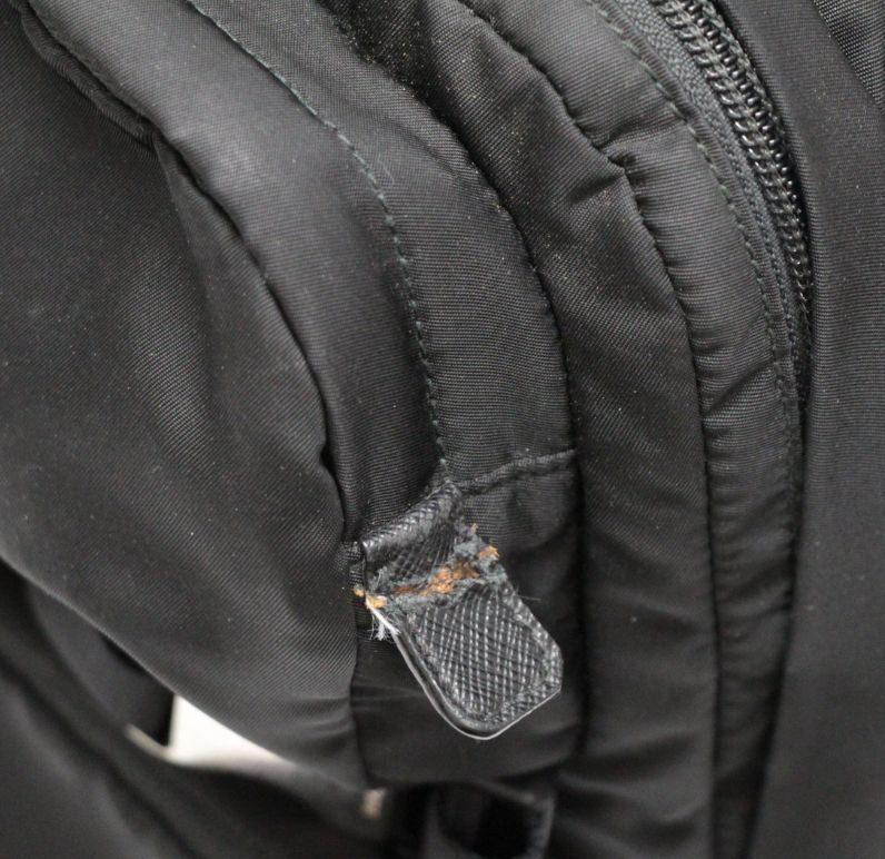 PRADA Triangle Logo Nylon Shoulder Bag Black Size ONE SIZE