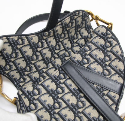 Christian Dior Mini Oblique Jacquard Bag Blue Size ONE SIZE