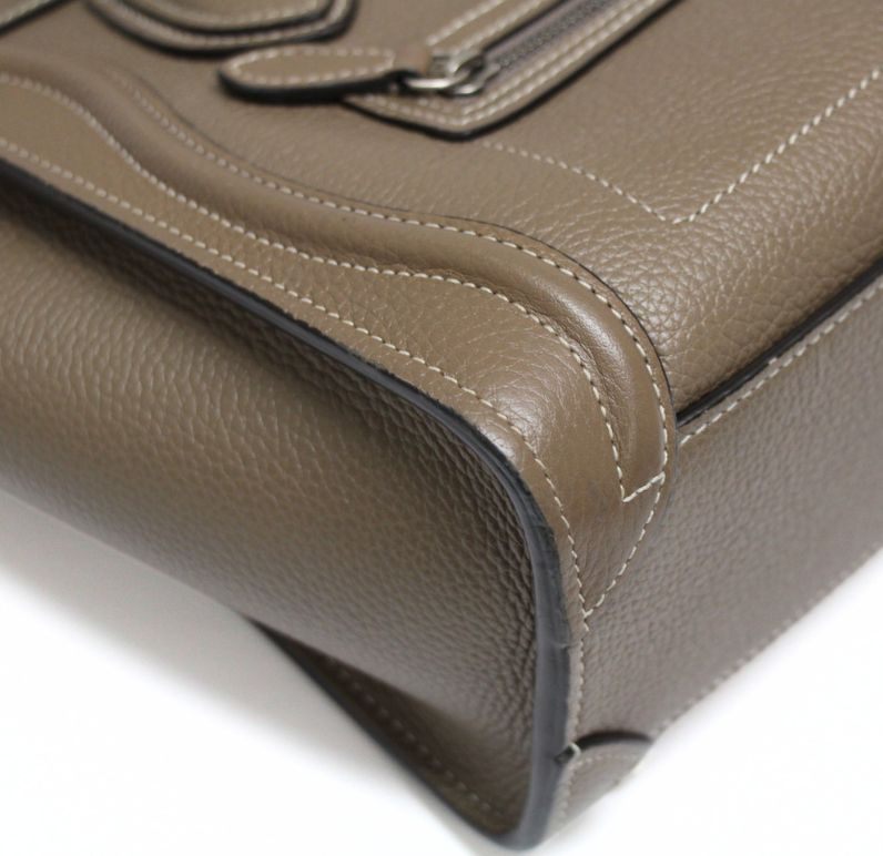 CELINE Luggage Nano Shopper Leather Bag Souri Size ONE SIZE