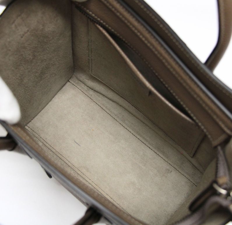 CELINE Luggage Nano Shopper Leather Bag Souri Size ONE SIZE