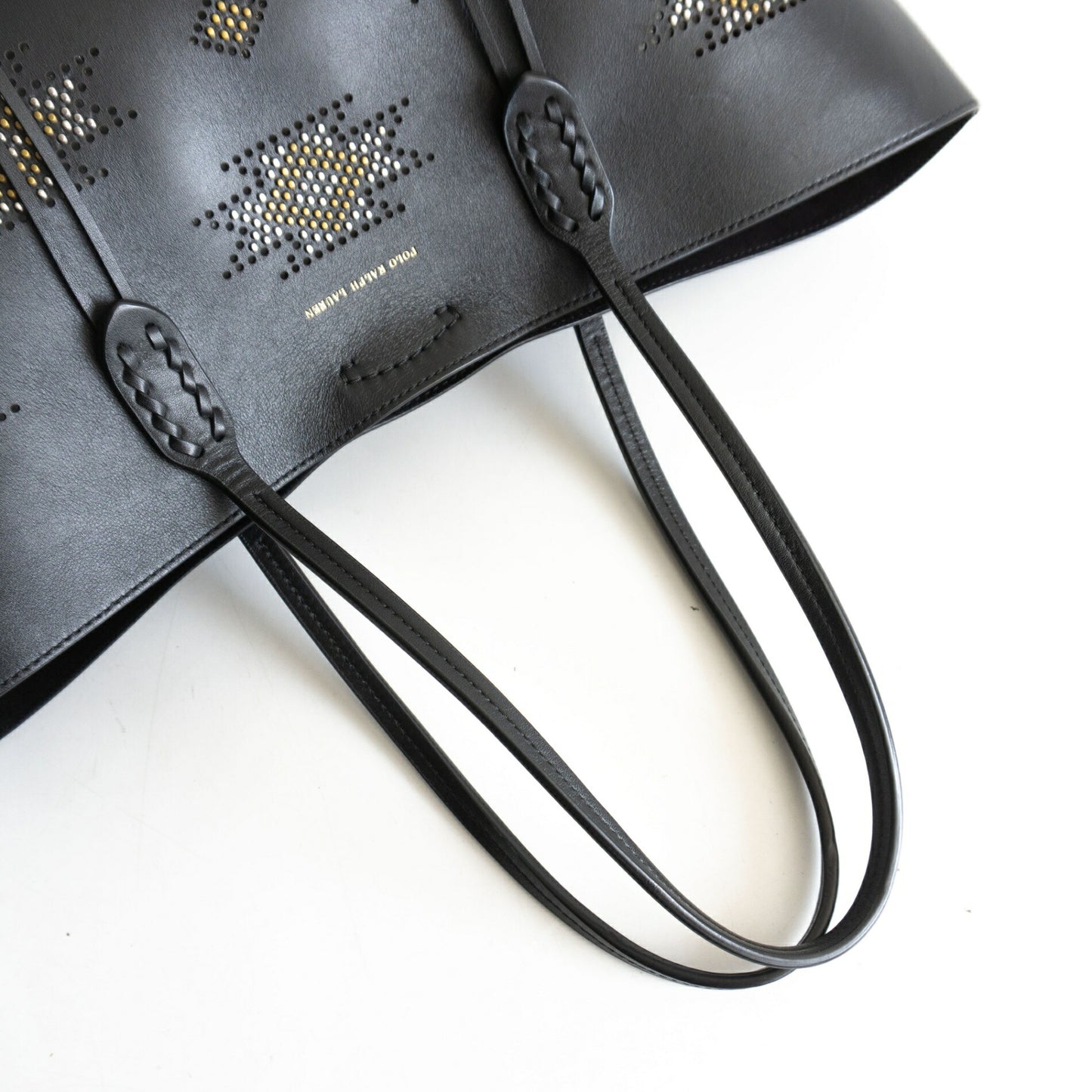 Polo Ralph Lauren Native Leather Tote Bag Black