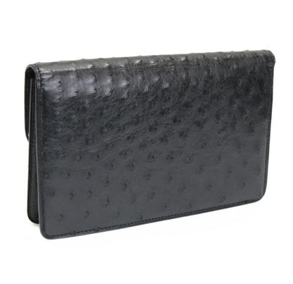 CELINE Vintage Black Ostrich Shoulder Bag Size ONE SIZE