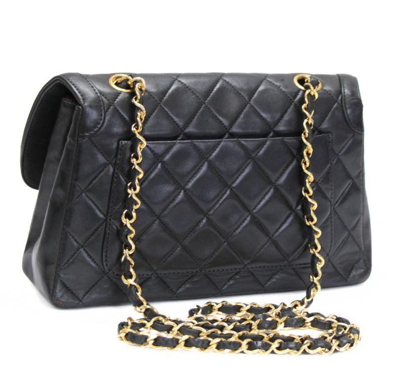 CHANEL Vintage Matelasse 23 Lambskin Bag Black Size ONE SIZE