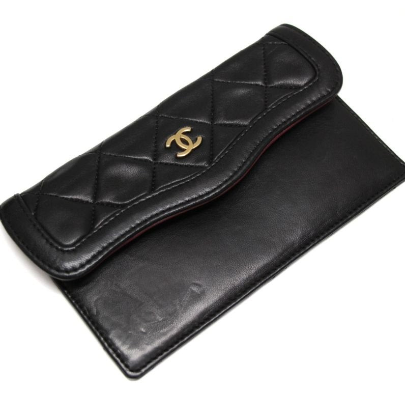 CHANEL Vintage Matelasse 23 Lambskin Bag Black Size ONE SIZE