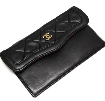 CHANEL Vintage Matelasse 23 Lambskin Bag Black Size ONE SIZE