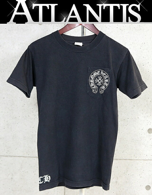 CHROME HEARTS Vintage Scroll Horseshoe Tee Black Size S