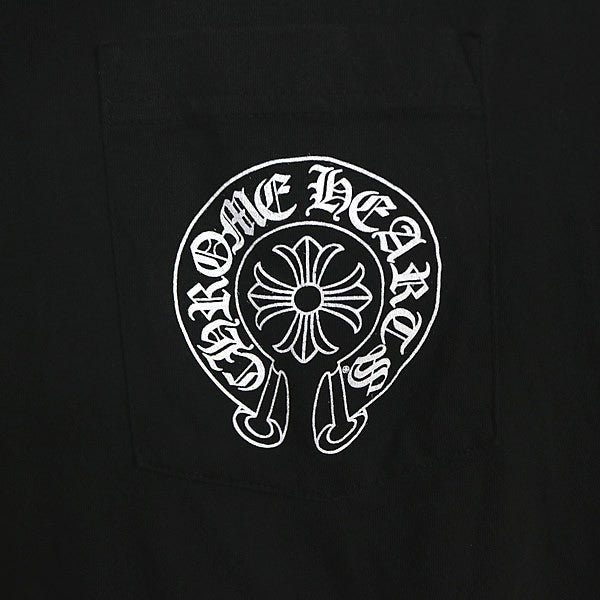 CHROME HEARTS Horseshoe Pocket T-Shirt Black Size L