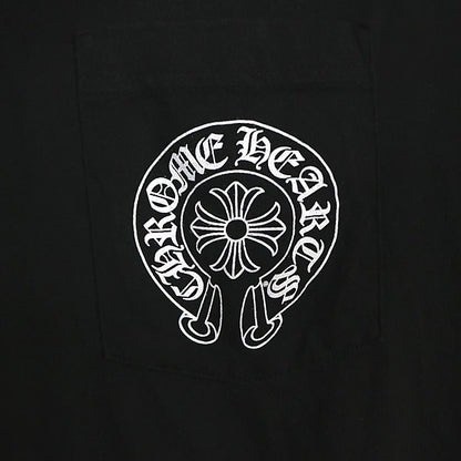 CHROME HEARTS Horseshoe Pocket T-Shirt Black Size L