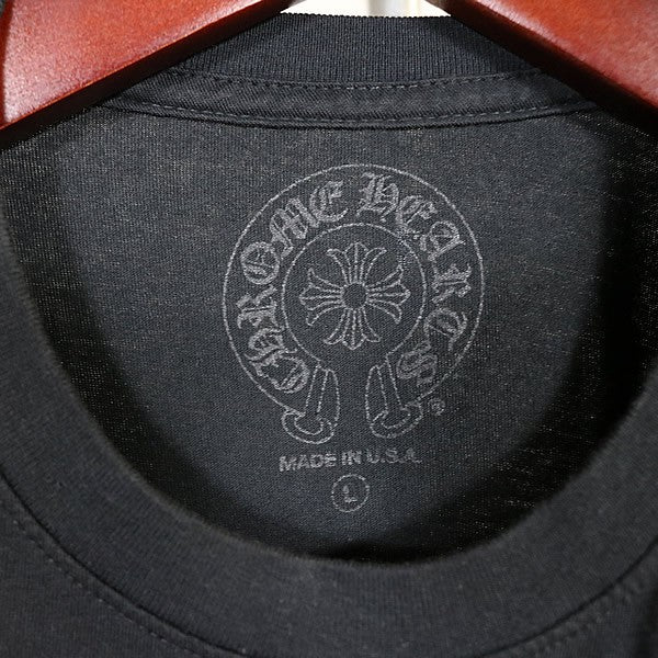 CHROME HEARTS Horseshoe Pocket T-Shirt Black Size L