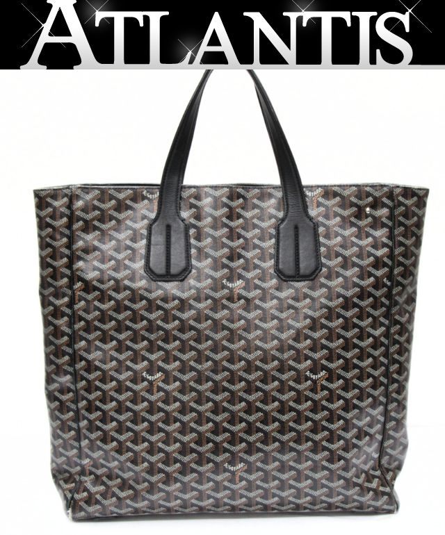 GOYARD Volnaire PVC Leather Tote Bag Black Size ONE SIZE
