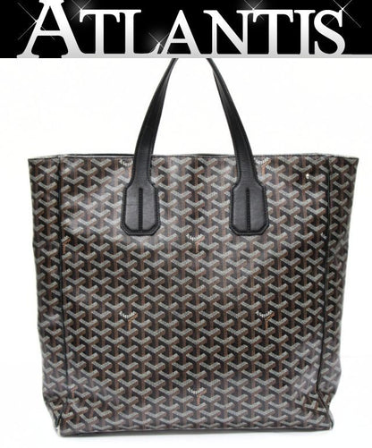 GOYARD Volnaire PVC Leather Tote Bag Black Size ONE SIZE
