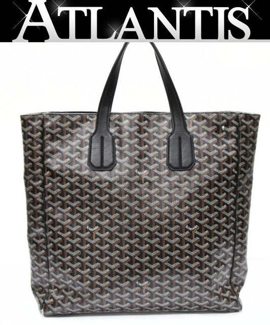 GOYARD Volnaire PVC Leather Tote Bag Black Size ONE SIZE