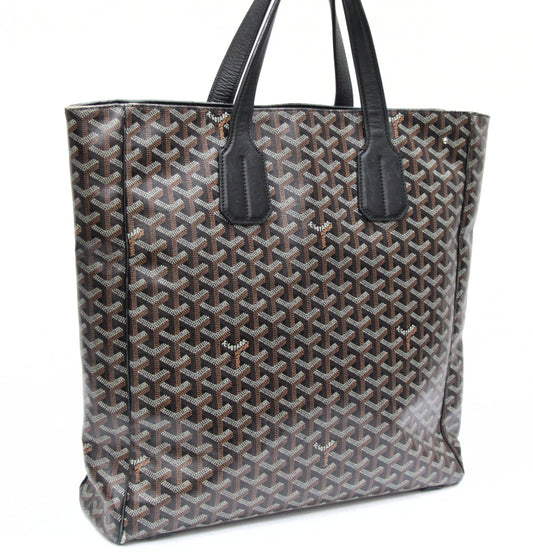 GOYARD Volnaire PVC Leather Tote Bag Black Size ONE SIZE