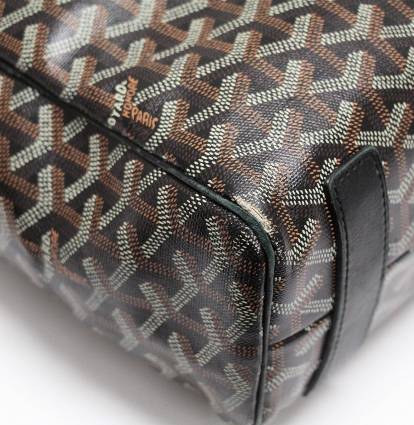 GOYARD Volnaire PVC Leather Tote Bag Black Size ONE SIZE