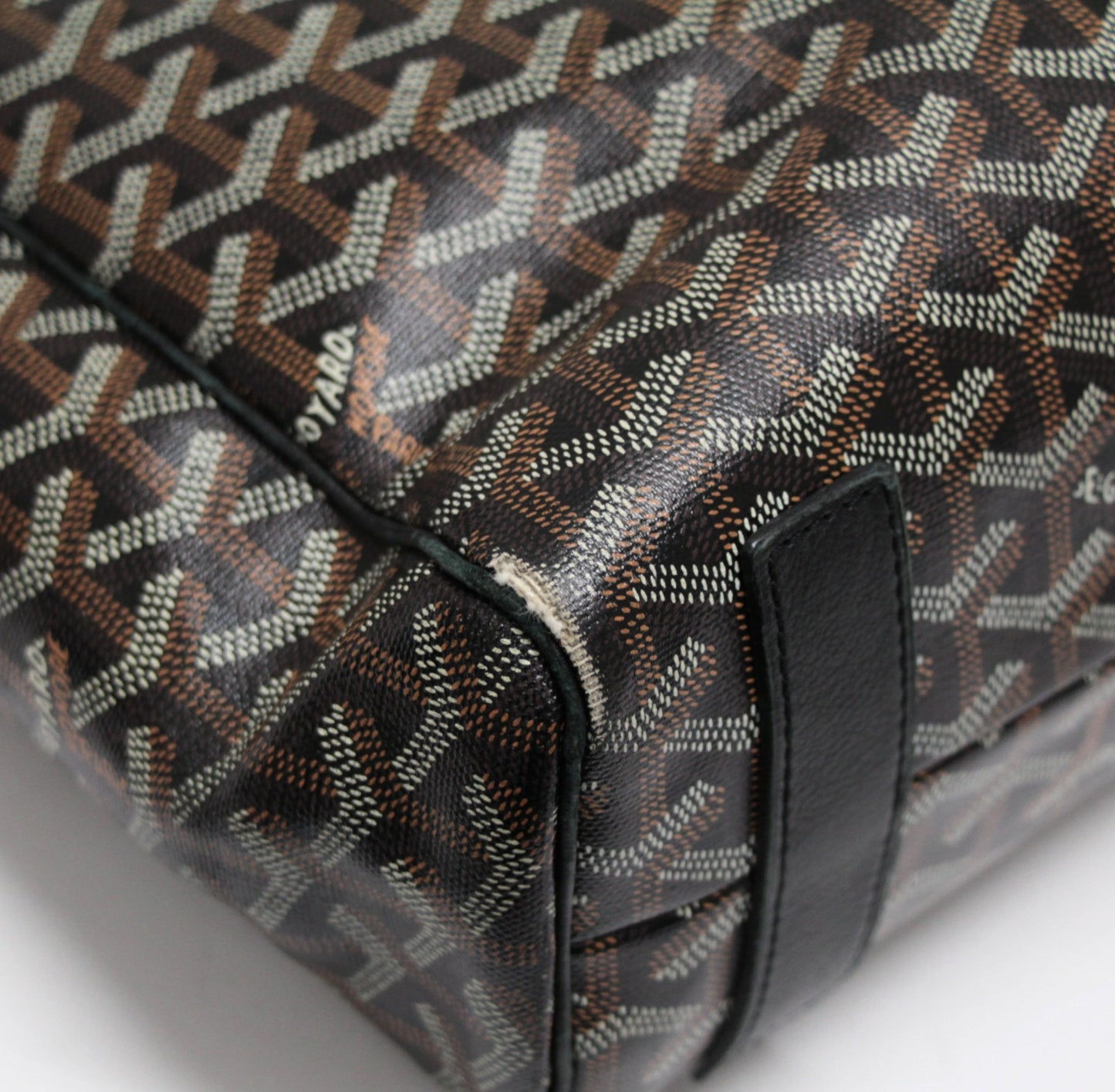 GOYARD Volnaire PVC Leather Tote Bag Black Size ONE SIZE
