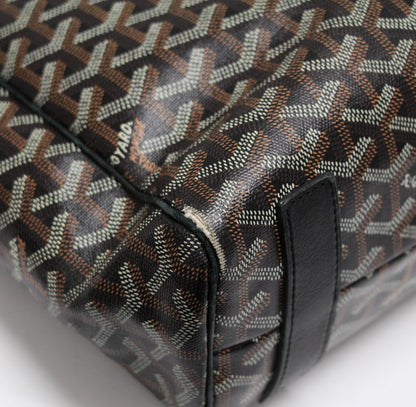 GOYARD Volnaire PVC Leather Tote Bag Black Size ONE SIZE