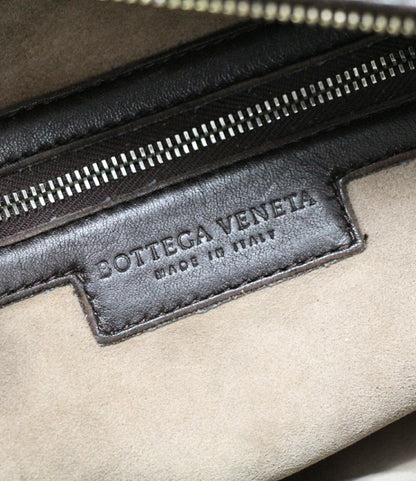 BOTTEGA VENETA Intrecciato Leather Dark Brown Boston Bag Size ONE SIZE