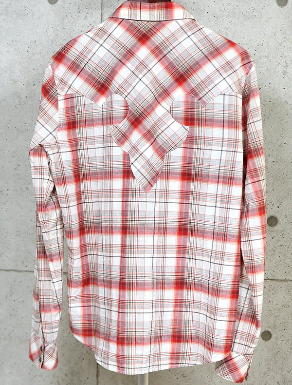 CHROME HEARTS Large Cross Patch Dagger Zip Shirt Red Size M