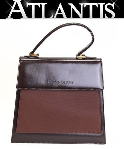 YVES SAINT LAURENT Vintage Handbag Brown Size ONE SIZE