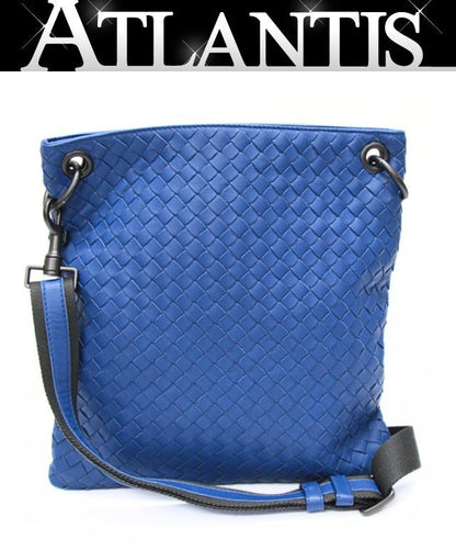 BOTTEGA VENETA Intrecciato Leather Bag Blue Size ONE SIZE