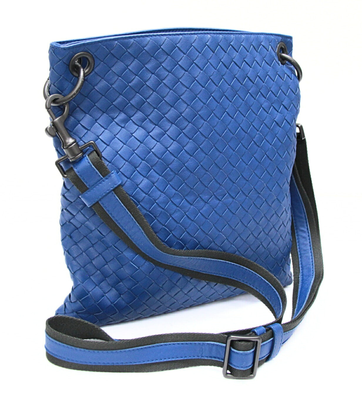 BOTTEGA VENETA Intrecciato Leather Bag Blue Size ONE SIZE