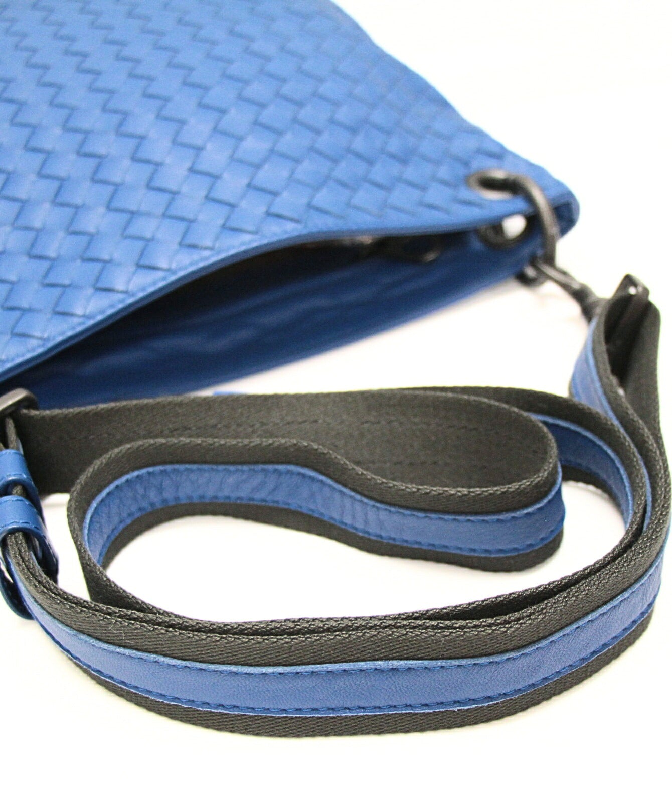 BOTTEGA VENETA Intrecciato Leather Bag Blue Size ONE SIZE