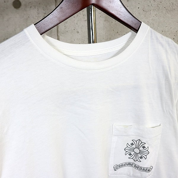 CHROME HEARTS CH Plus Pocket T-Shirt White Cotton Size M