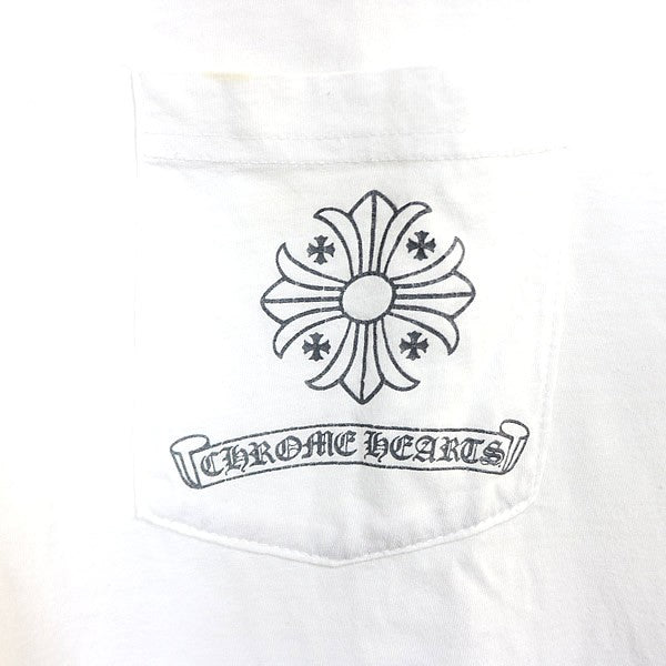 CHROME HEARTS CH Plus Pocket T-Shirt White Cotton Size M