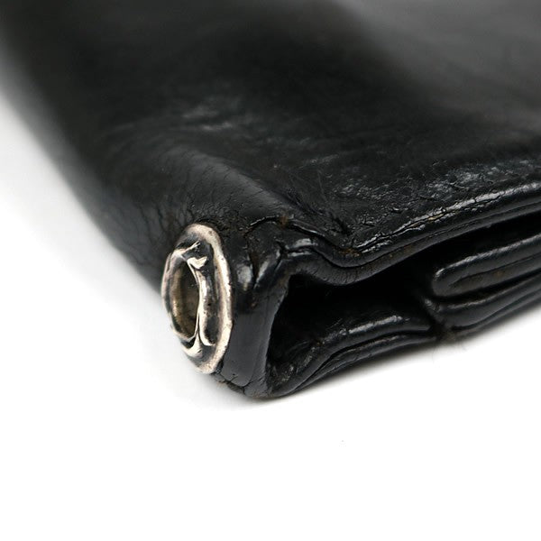 CHROME HEARTS 2ZIP Cross Button Wallet Black Size ONE SIZE