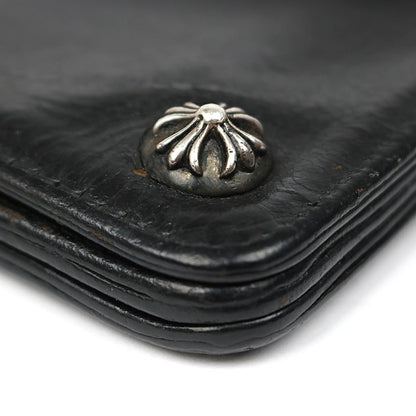 CHROME HEARTS 2ZIP Cross Button Wallet Black Size ONE SIZE