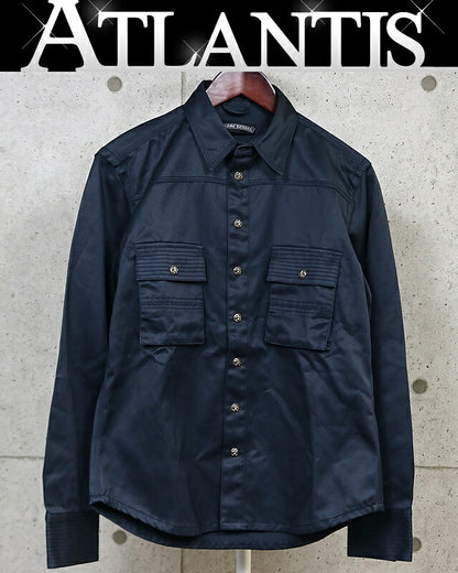CHROME HEARTS BS Fleur Button Military Jacket Navy Size M