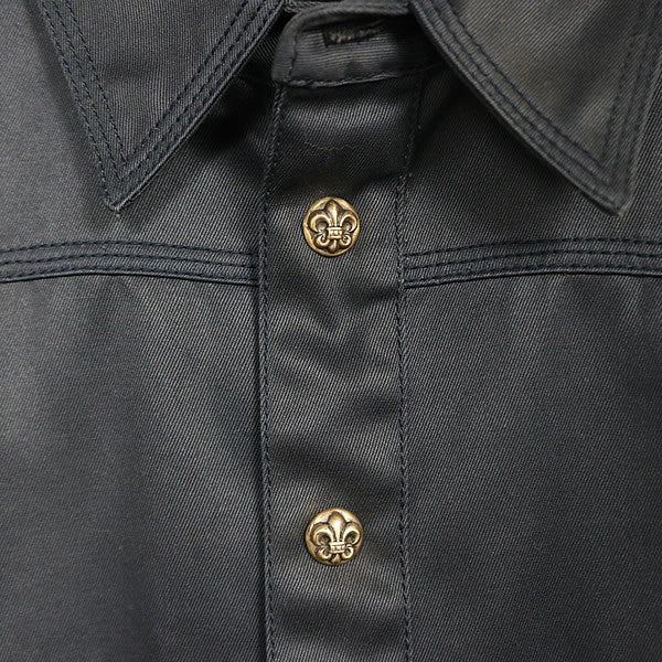 CHROME HEARTS BS Fleur Button Military Jacket Navy Size M