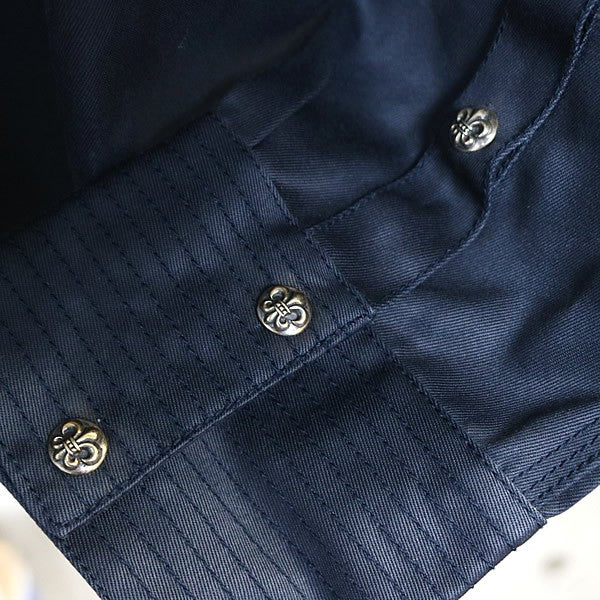 CHROME HEARTS BS Fleur Button Military Jacket Navy Size M
