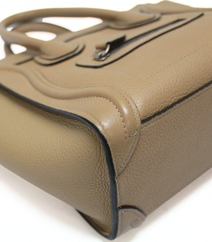 CELINE Luggage Nano Shopper 2WAY Bag Beige Size ONE SIZE