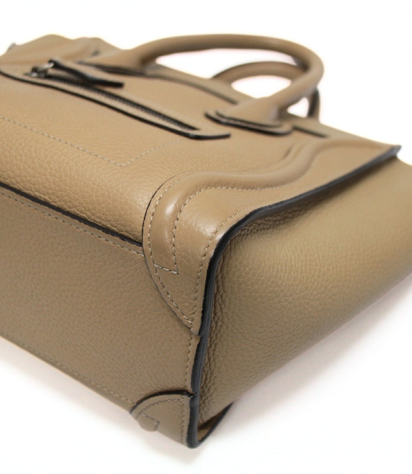 CELINE Luggage Nano Shopper 2WAY Bag Beige Size ONE SIZE