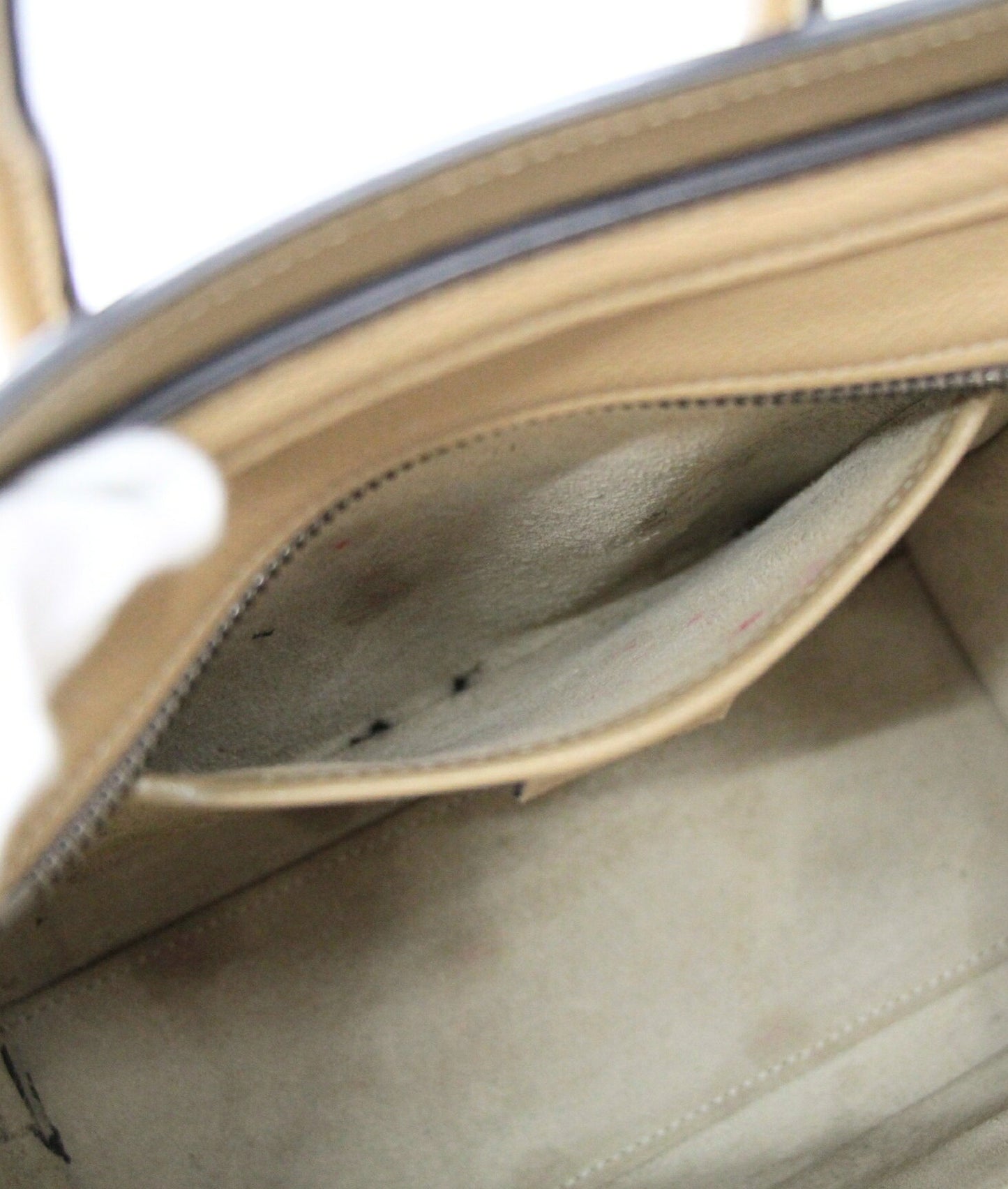 CELINE Luggage Nano Shopper 2WAY Bag Beige Size ONE SIZE