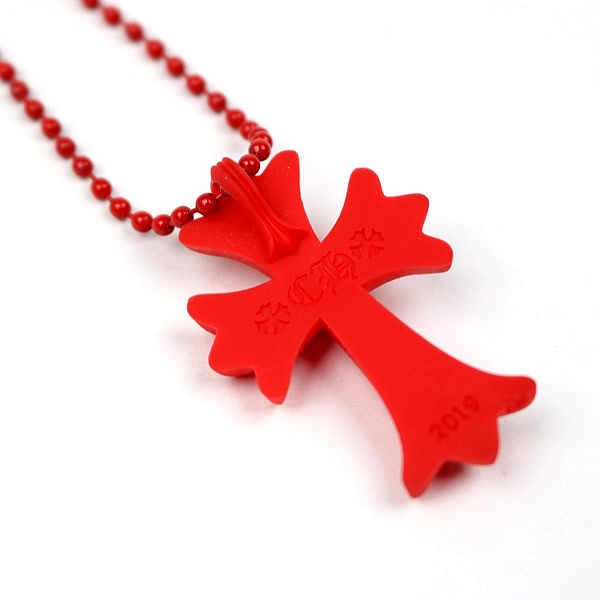 CHROME HEARTS Small CH Cross Necklace Red Size ONE SIZE