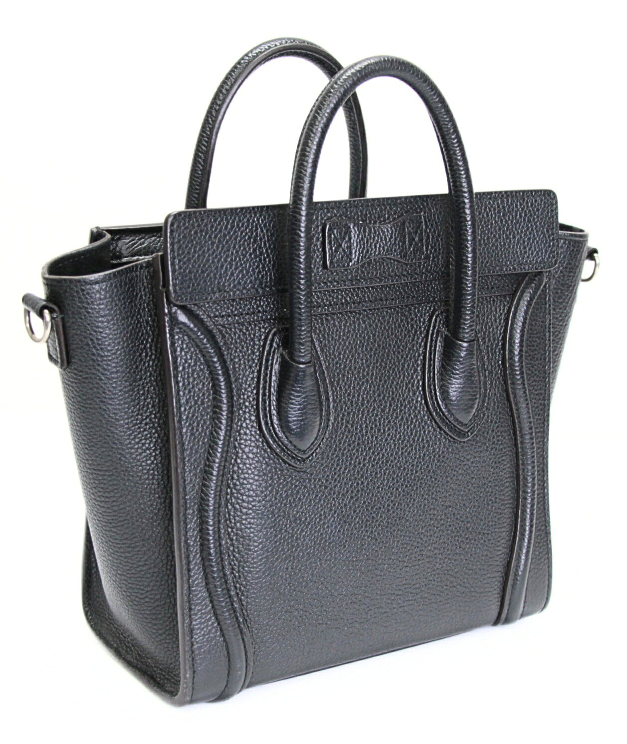 CELINE Luggage Nano Shopper 2WAY Bag Black Size ONE SIZE