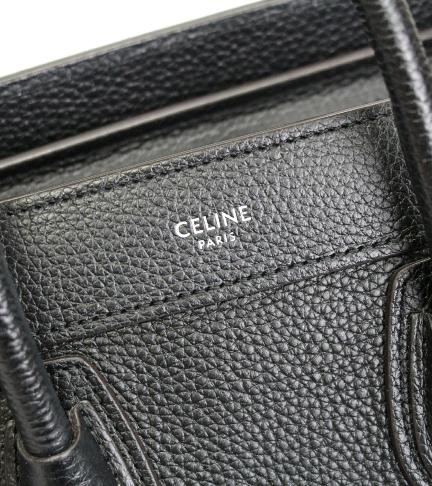 CELINE Luggage Nano Shopper 2WAY Bag Black Size ONE SIZE