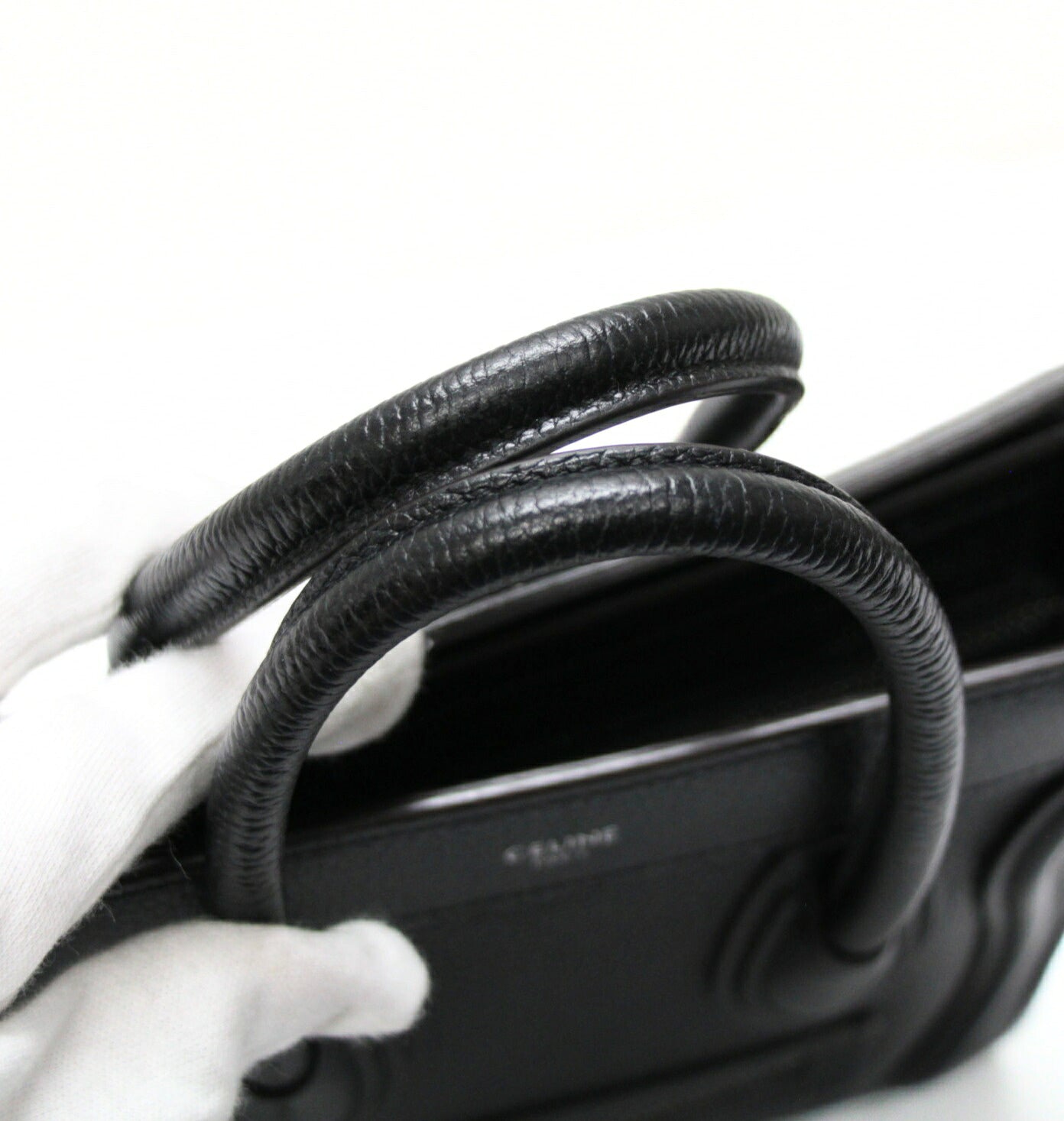 CELINE Luggage Nano Shopper 2WAY Bag Black Size ONE SIZE