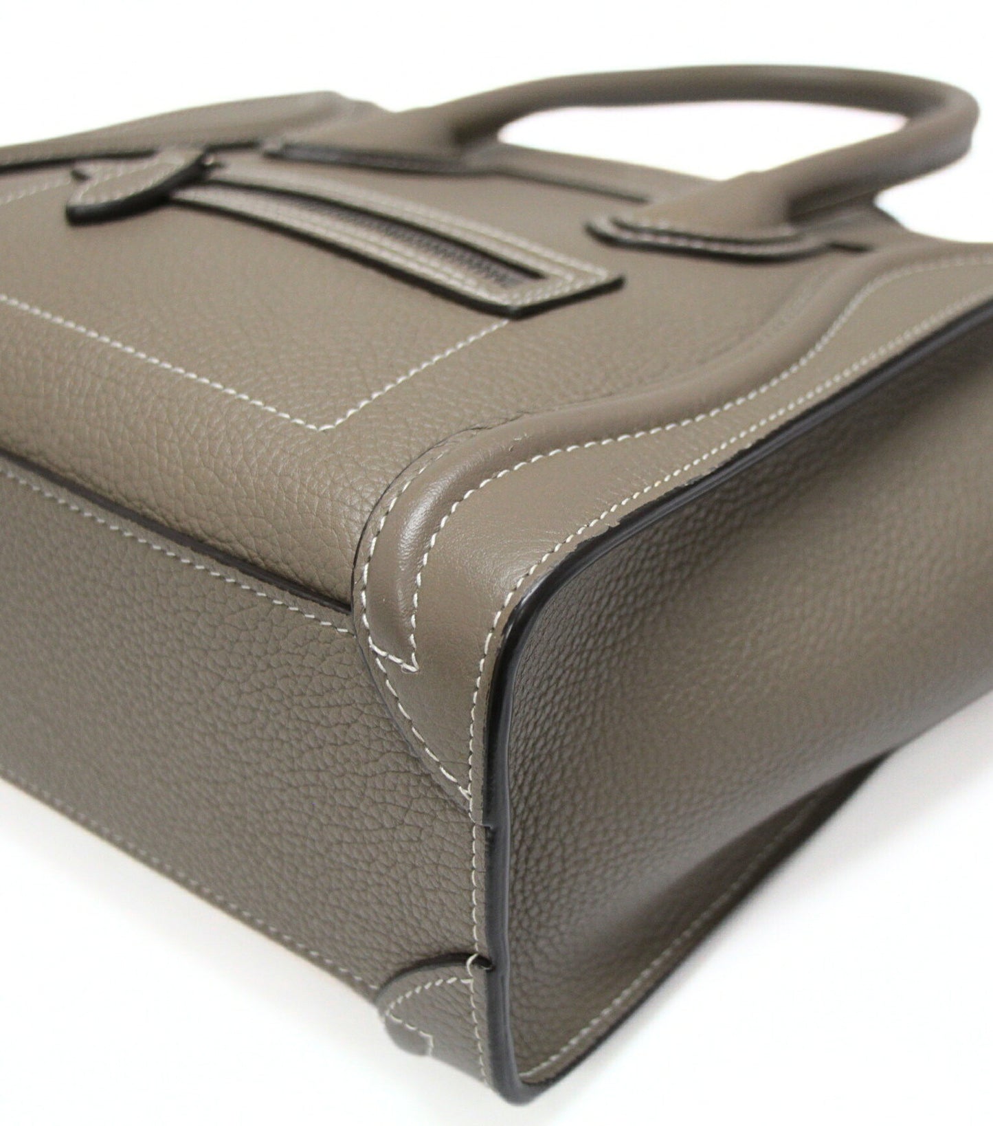 CELINE Luggage Nano Shopper 2WAY Bag Beige Size ONE SIZE