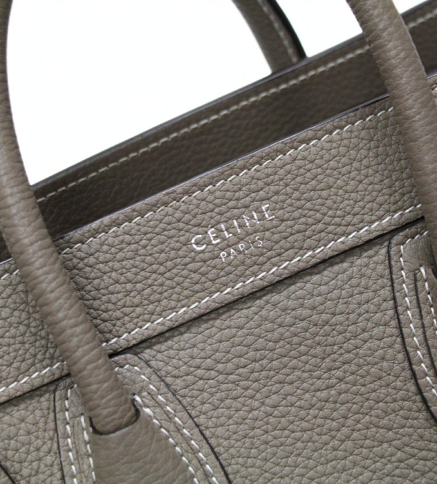 CELINE Luggage Nano Shopper 2WAY Bag Beige Size ONE SIZE