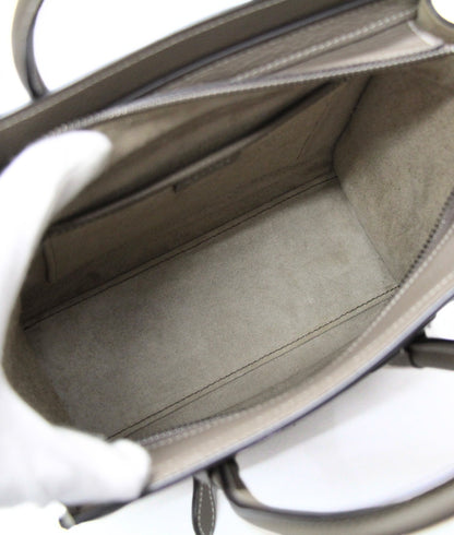 CELINE Luggage Nano Shopper 2WAY Bag Beige Size ONE SIZE