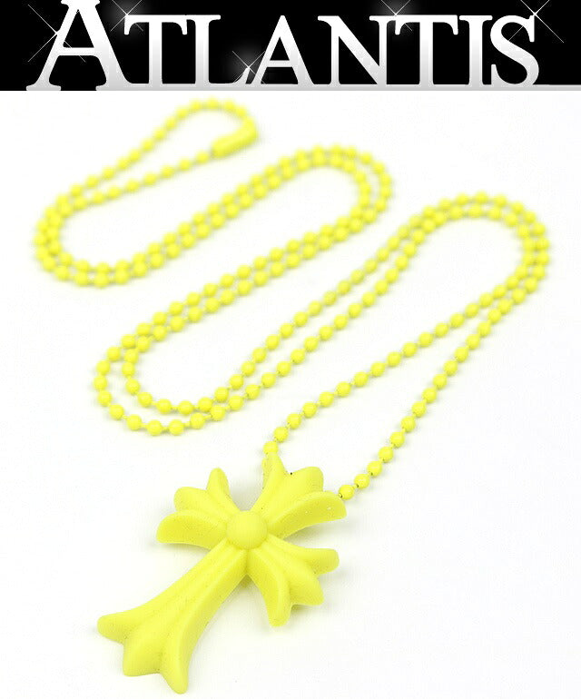 CHROME HEARTS Small CH Cross Necklace Yellow Size ONE SIZE