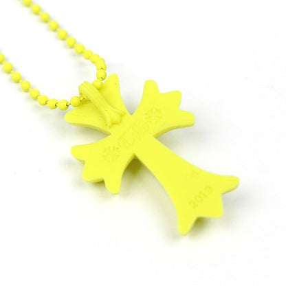 CHROME HEARTS Small CH Cross Necklace Yellow Size ONE SIZE