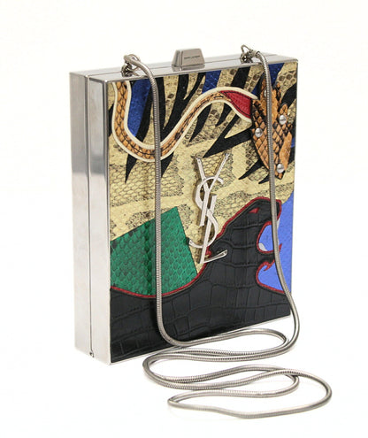 YVES SAINT LAURENT Cassandra Tuxedo Box Chain Bag Patchwork