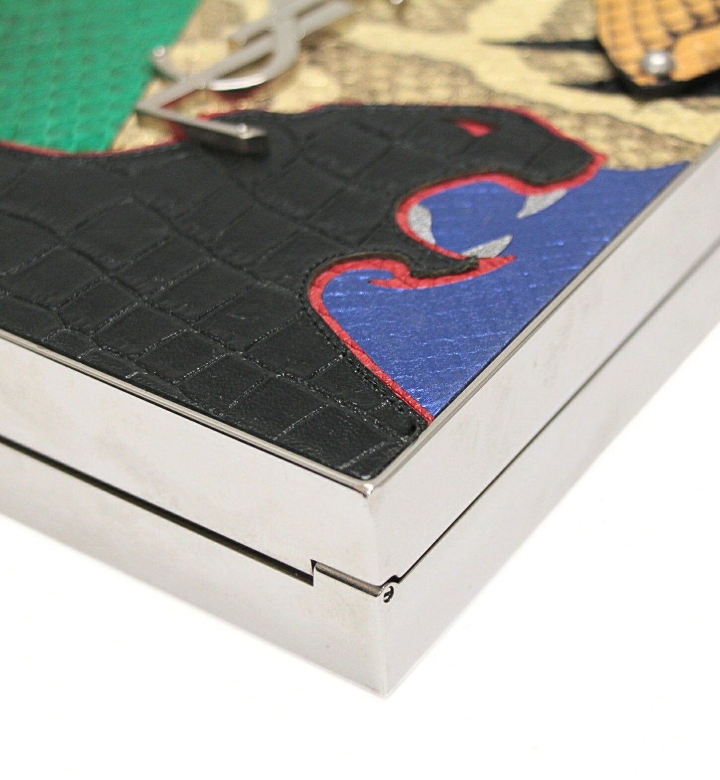 YVES SAINT LAURENT Cassandra Tuxedo Box Chain Bag Patchwork