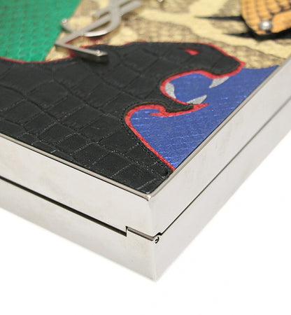 YVES SAINT LAURENT Cassandra Tuxedo Box Chain Bag Patchwork